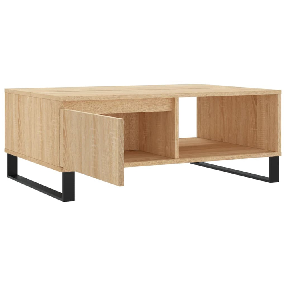 Salontafel 90x60x35 cm bewerkt hout sonoma eikenkleurig MeubelReus