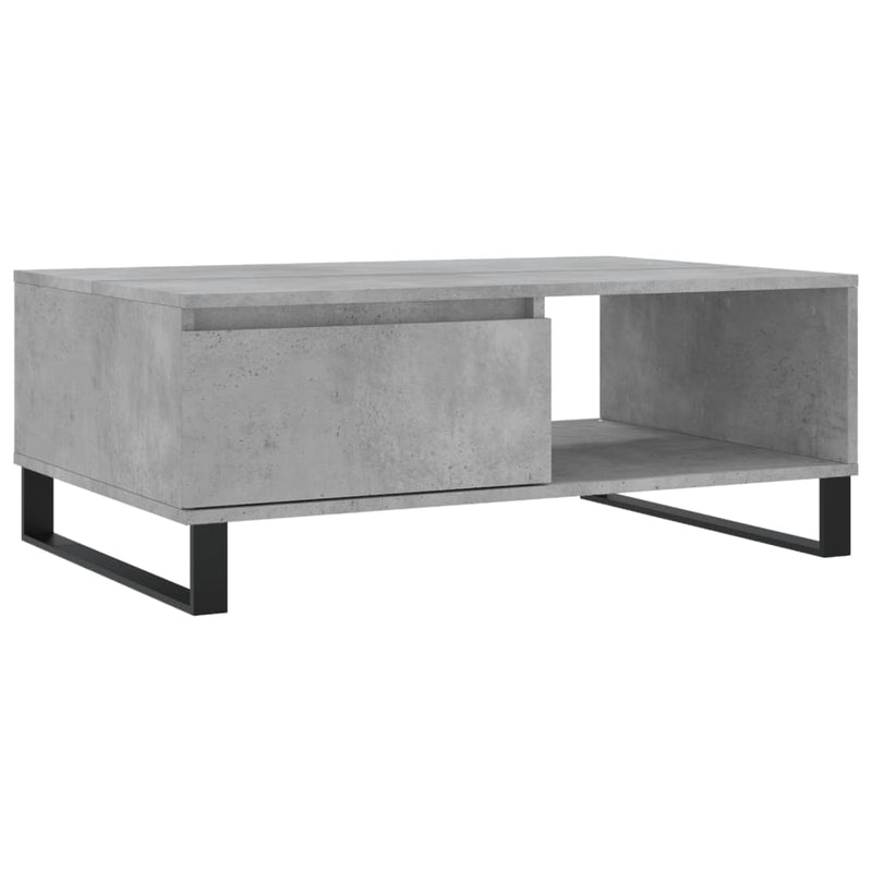 Salontafel 90x60x35 cm bewerkt hout betongrijs MeubelReus