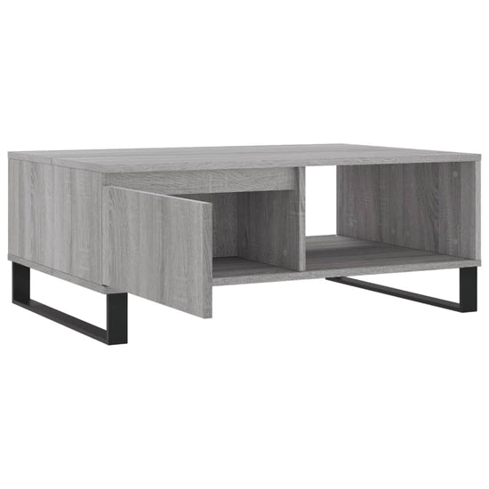 Salontafel 90x60x35 cm bewerkt hout grijs sonoma eikenkleurig MeubelReus
