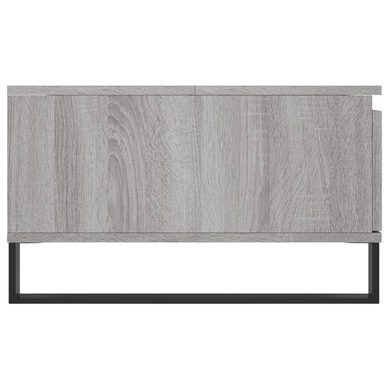 Salontafel 90x60x35 cm bewerkt hout grijs sonoma eikenkleurig MeubelReus