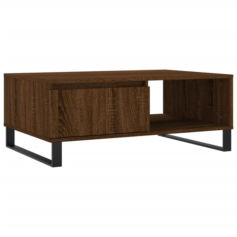 Salontafel 90x60x35 cm bewerkt hout bruin eikenkleur MeubelReus