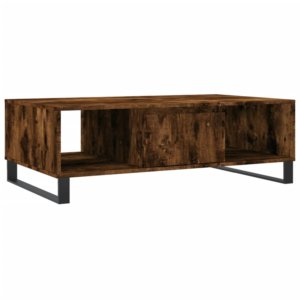 Salontafel 104x60x35 cm bewerkt hout gerookt eikenkleurig MeubelReus