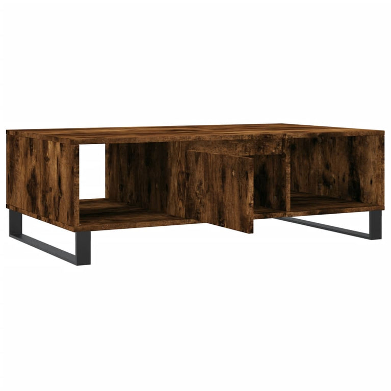 Salontafel 104x60x35 cm bewerkt hout gerookt eikenkleurig MeubelReus