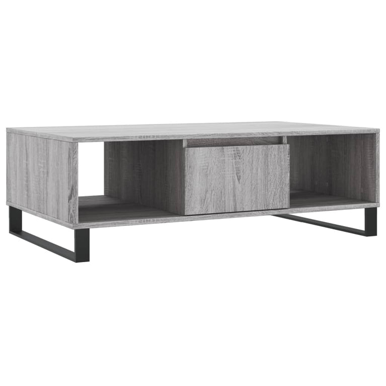 Salontafel 104x60x35 cm bewerkt hout grijs sonoma MeubelReus
