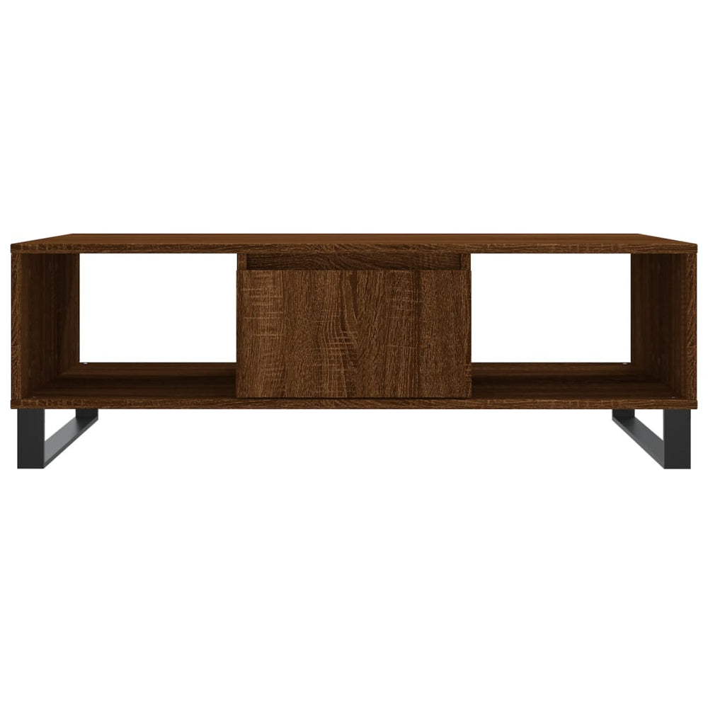 Salontafel 104x60x35 cm bewerkt hout bruineiken MeubelReus