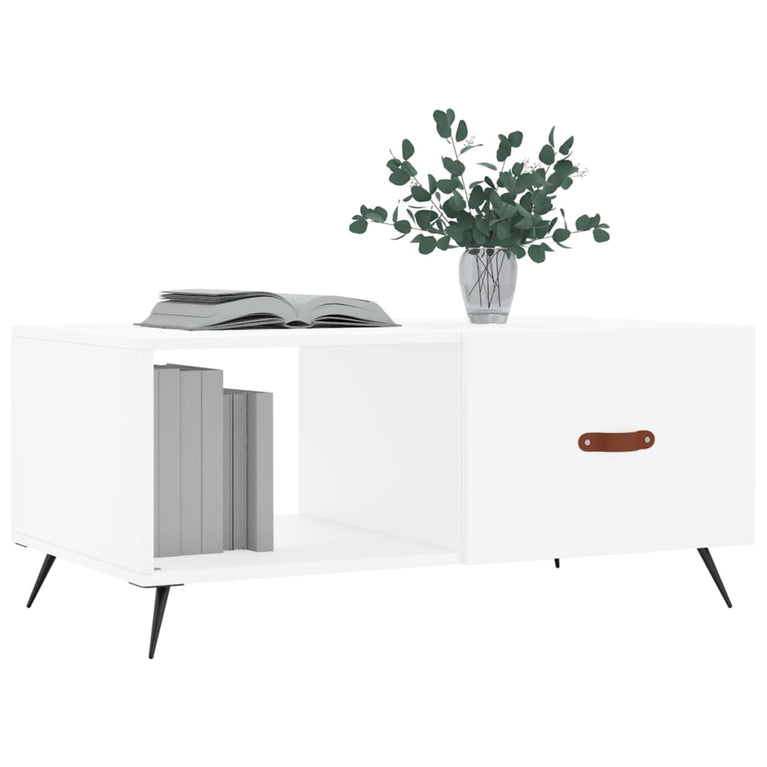 Salontafel 90x50x40 cm bewerkt hout wit MeubelReus