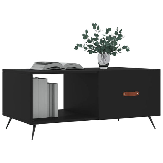 Salontafel 90x50x40 cm bewerkt hout zwart MeubelReus