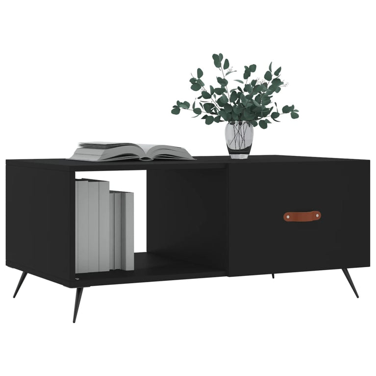 Salontafel 90x50x40 cm bewerkt hout zwart MeubelReus