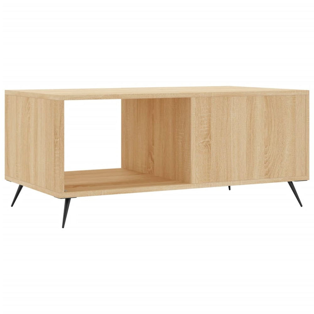Salontafel 90x50x40 cm bewerkt hout sonoma eikenkleurig MeubelReus