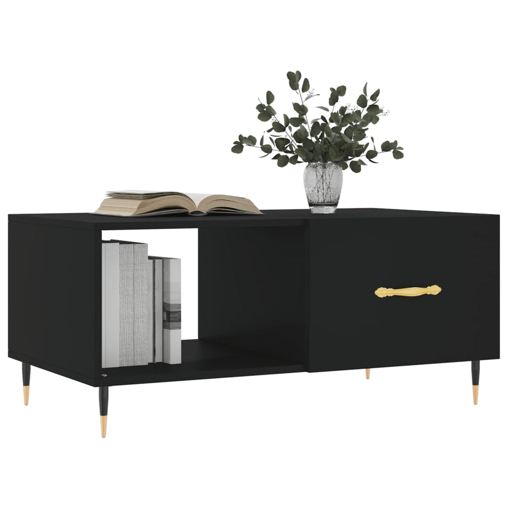 Salontafel 90x50x40 cm bewerkt hout zwart MeubelReus