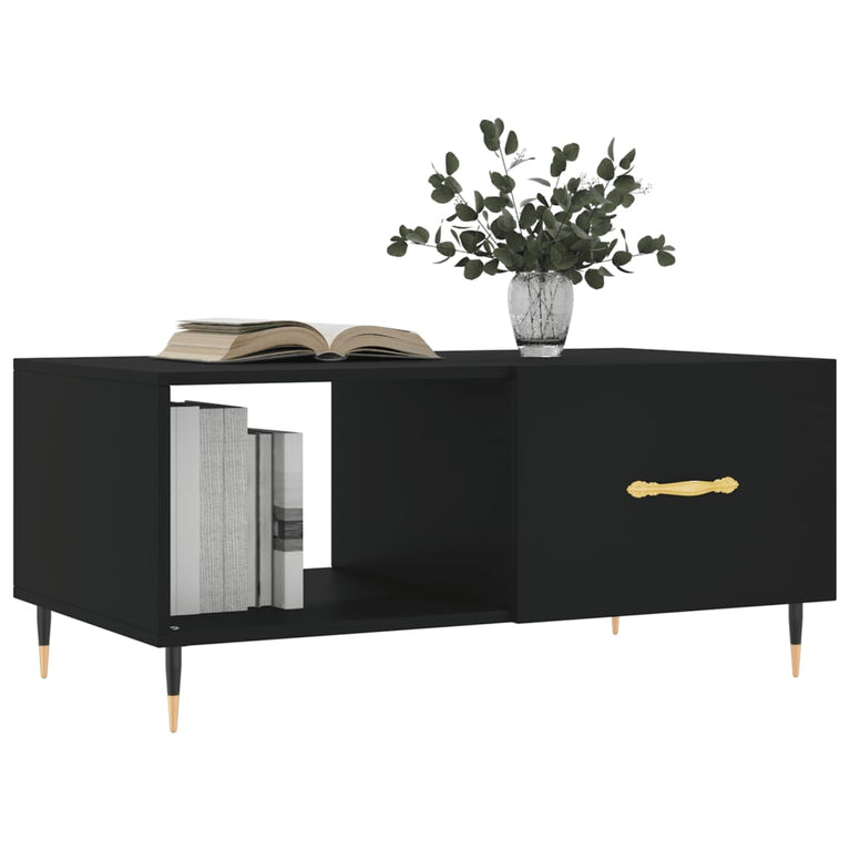 Salontafel 90x50x40 cm bewerkt hout zwart MeubelReus