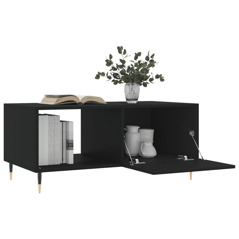 Salontafel 90x50x40 cm bewerkt hout zwart MeubelReus