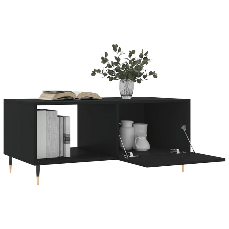 Salontafel 90x50x40 cm bewerkt hout zwart MeubelReus