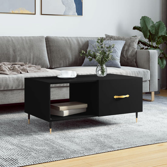 Salontafel 90x50x40 cm bewerkt hout zwart MeubelReus