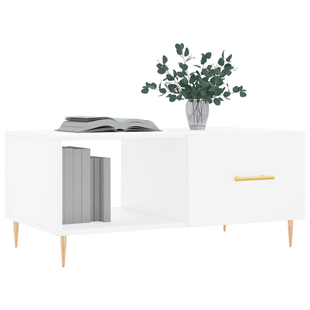Salontafel 90x50x40 cm bewerkt hout wit MeubelReus