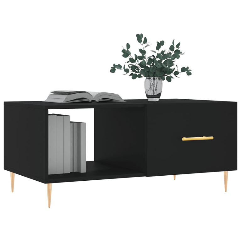 Salontafel 90x50x40 cm bewerkt hout zwart MeubelReus