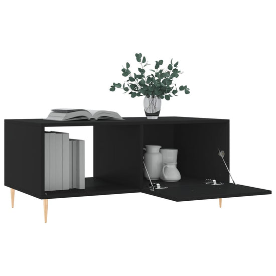 Salontafel 90x50x40 cm bewerkt hout zwart MeubelReus