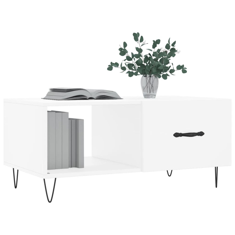 Salontafel 90x50x40 cm bewerkt hout wit MeubelReus