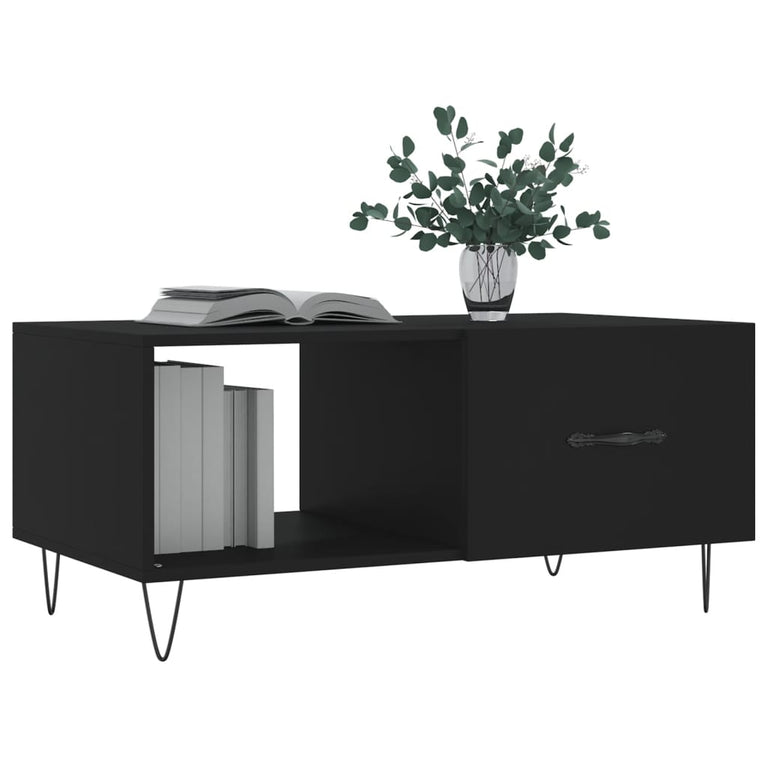Salontafel 90x50x40 cm bewerkt hout zwart MeubelReus