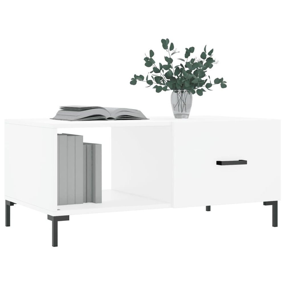 Salontafel 90x50x40 cm bewerkt hout wit MeubelReus