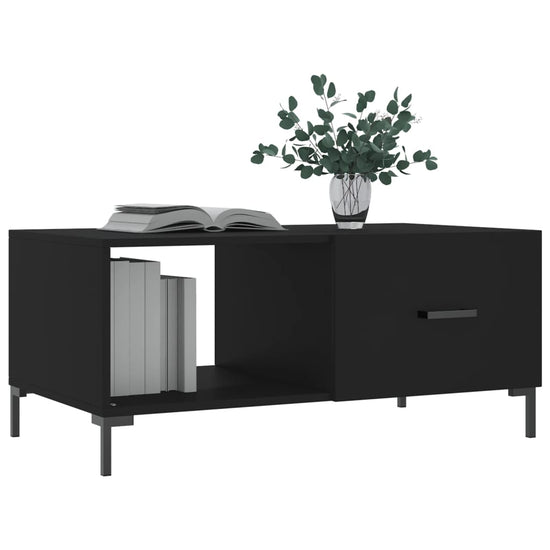 Salontafel 90x50x40 cm bewerkt hout zwart MeubelReus