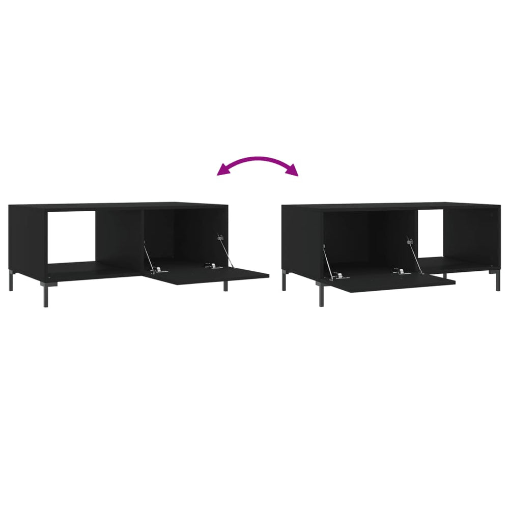 Salontafel 90x50x40 cm bewerkt hout zwart MeubelReus