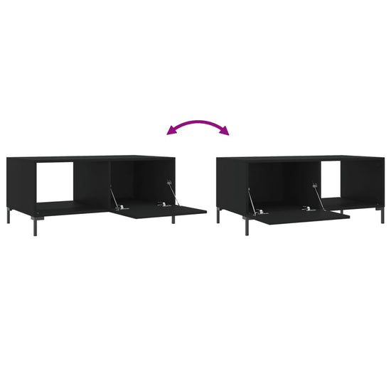 Salontafel 90x50x40 cm bewerkt hout zwart MeubelReus