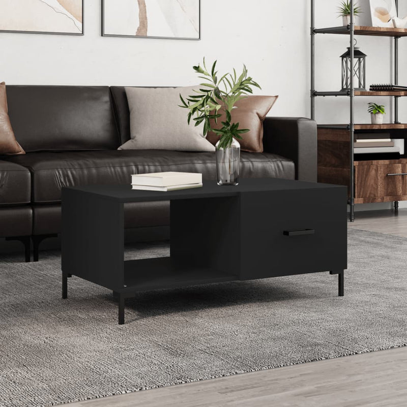 Salontafel 90x50x40 cm bewerkt hout zwart MeubelReus