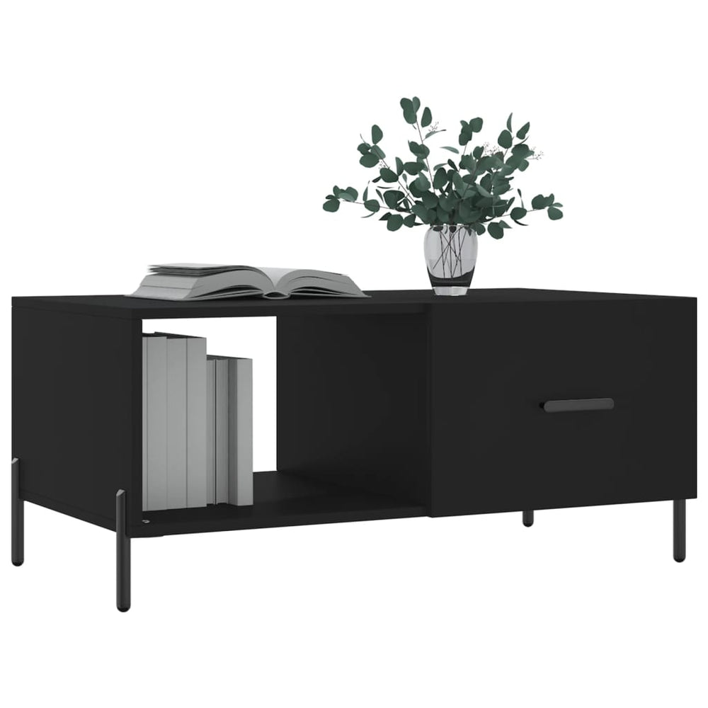 Salontafel 90x50x40 cm bewerkt hout zwart MeubelReus