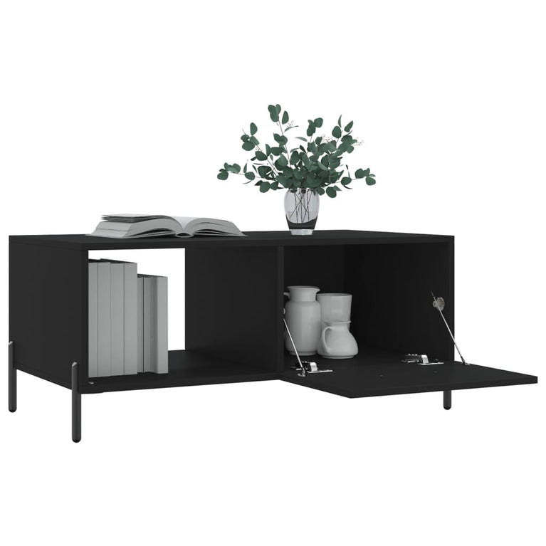 Salontafel 90x50x40 cm bewerkt hout zwart MeubelReus