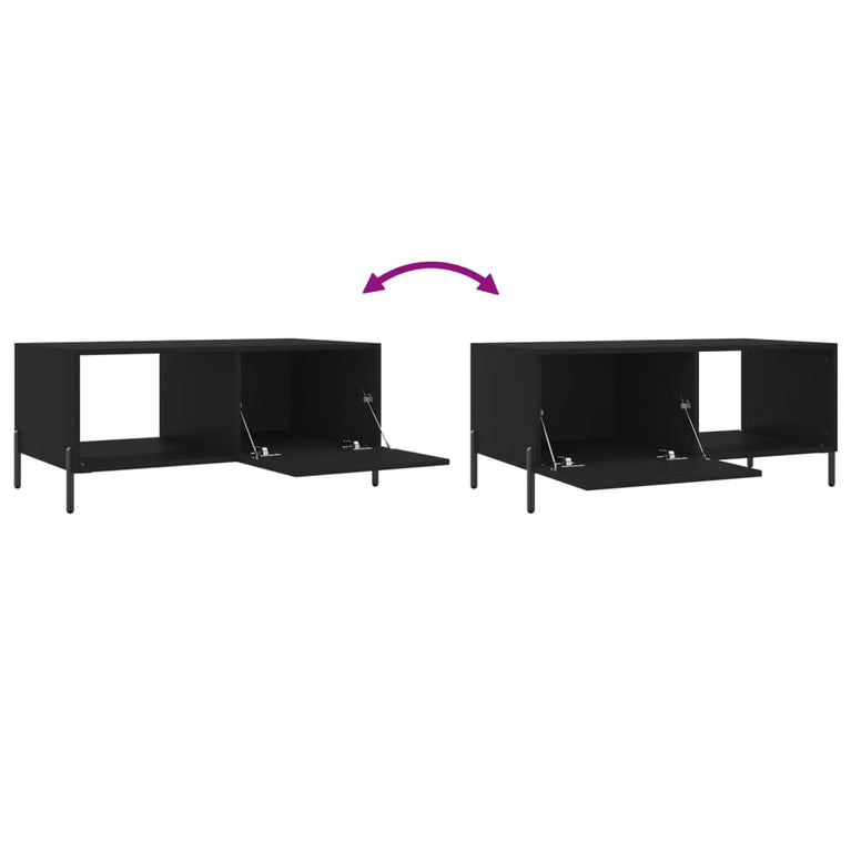 Salontafel 90x50x40 cm bewerkt hout zwart MeubelReus