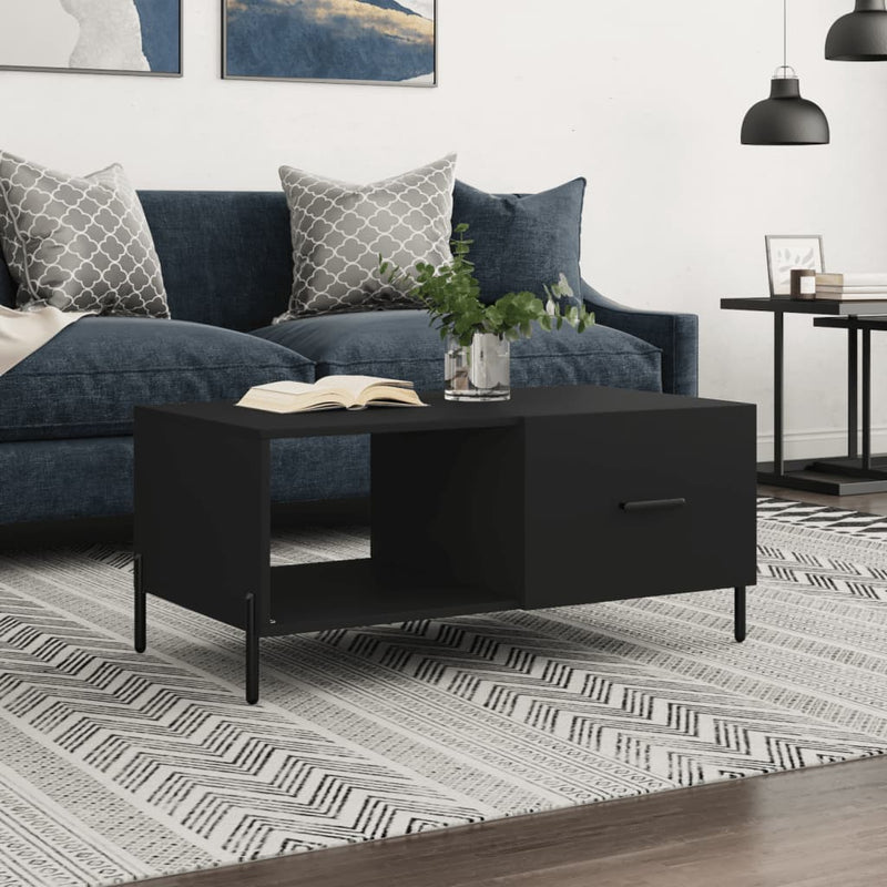 Salontafel 90x50x40 cm bewerkt hout zwart MeubelReus