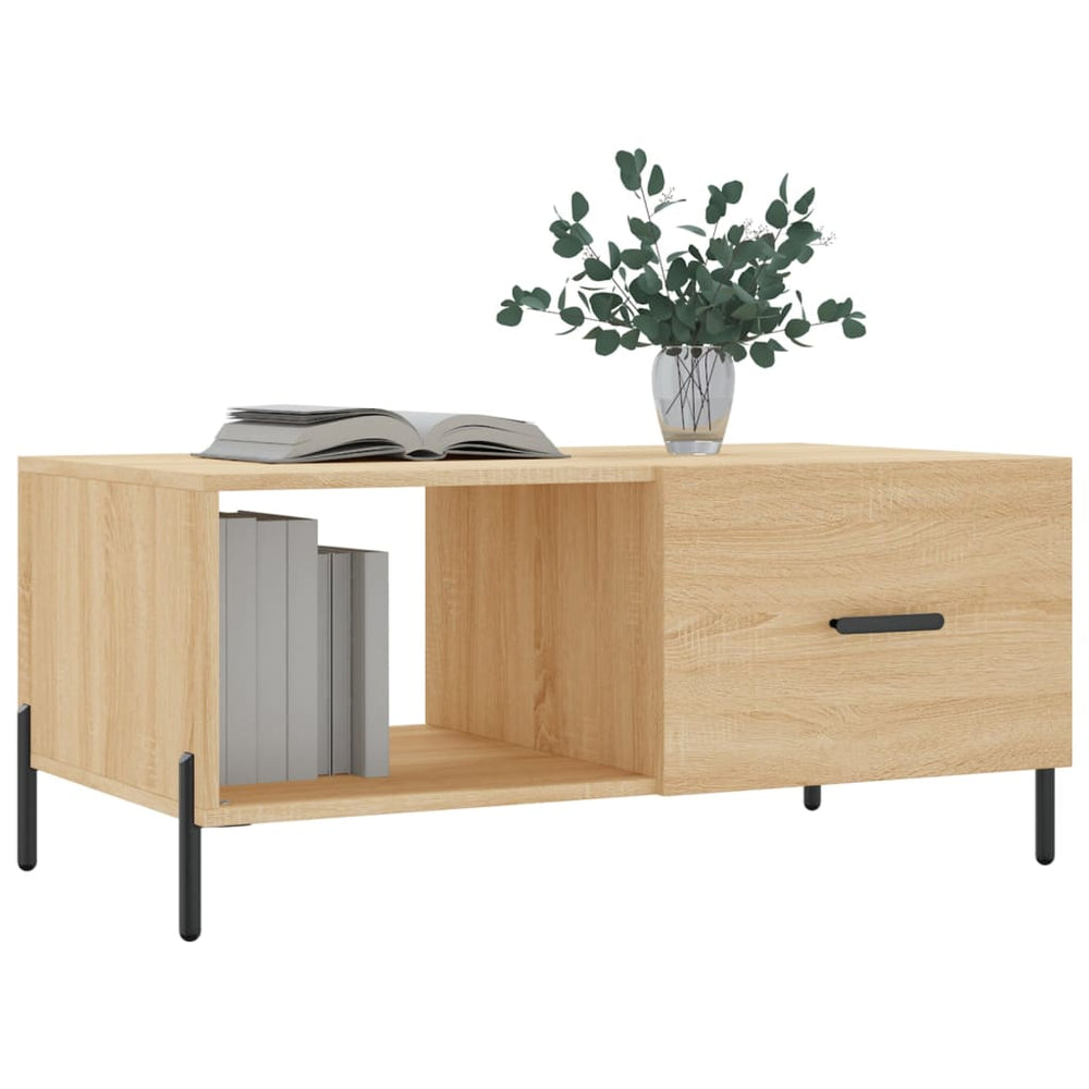 Salontafel 90x50x40 cm bewerkt hout sonoma eikenkleurig MeubelReus