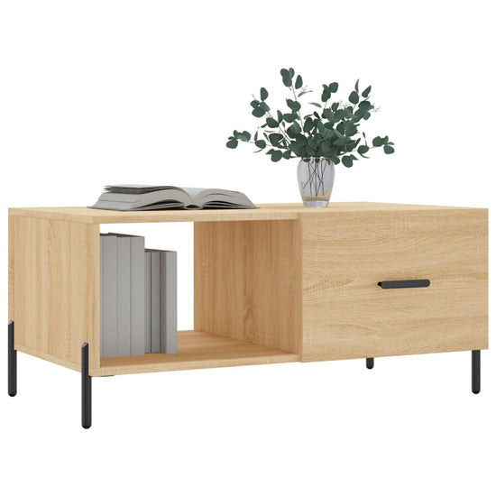 Salontafel 90x50x40 cm bewerkt hout sonoma eikenkleurig MeubelReus