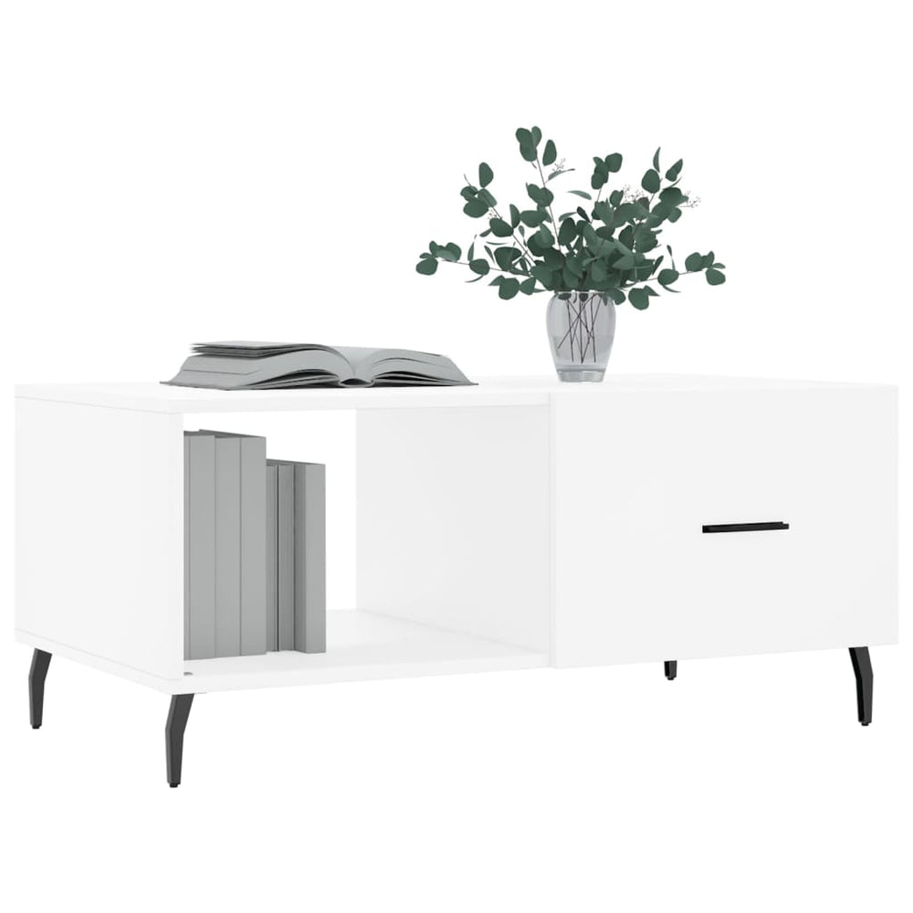 Salontafel 90x50x40 cm bewerkt hout wit MeubelReus