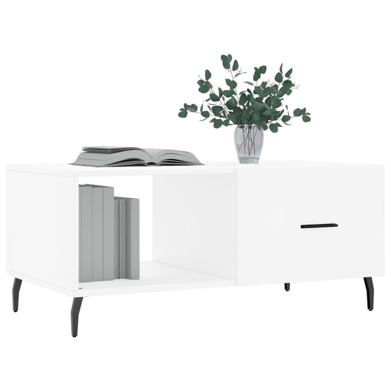 Salontafel 90x50x40 cm bewerkt hout wit MeubelReus