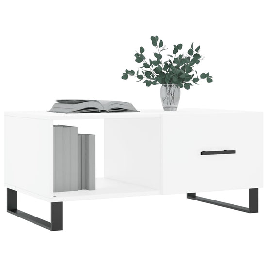 Salontafel 90x50x40 cm bewerkt hout wit MeubelReus