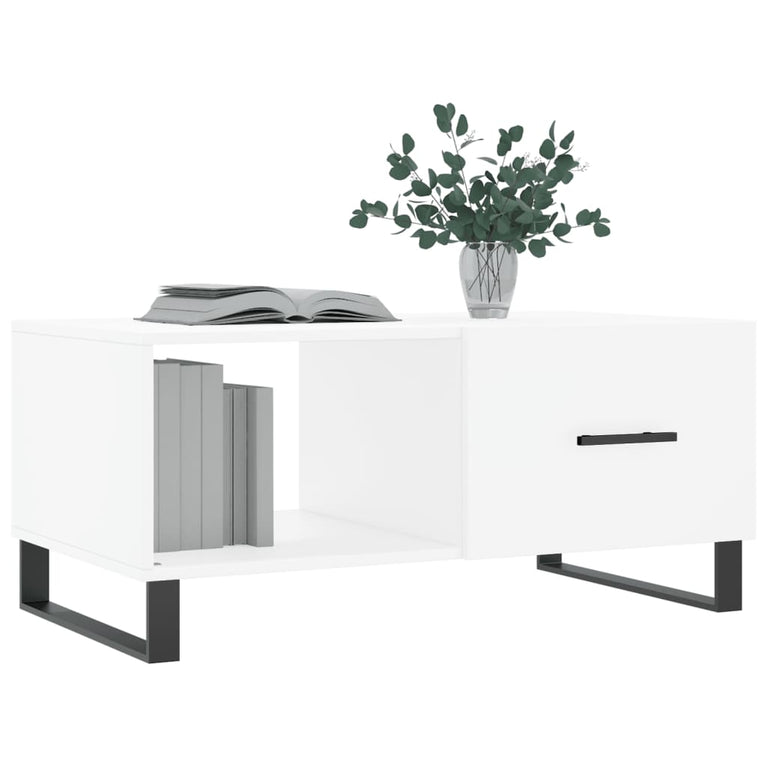 Salontafel 90x50x40 cm bewerkt hout wit MeubelReus