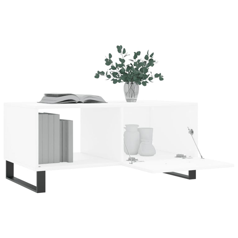 Salontafel 90x50x40 cm bewerkt hout wit MeubelReus