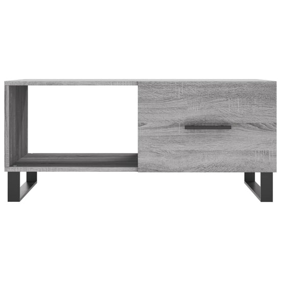 Salontafel 90x50x40 cm bewerkt hout grijs sonoma eikenkleurig MeubelReus