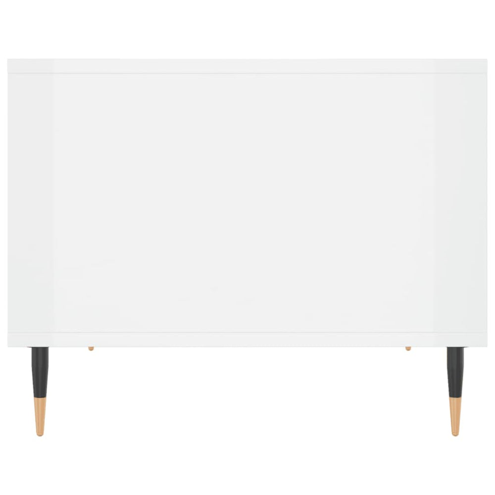 Salontafel 60x50x40 cm bewerkt hout hoogglans wit MeubelReus