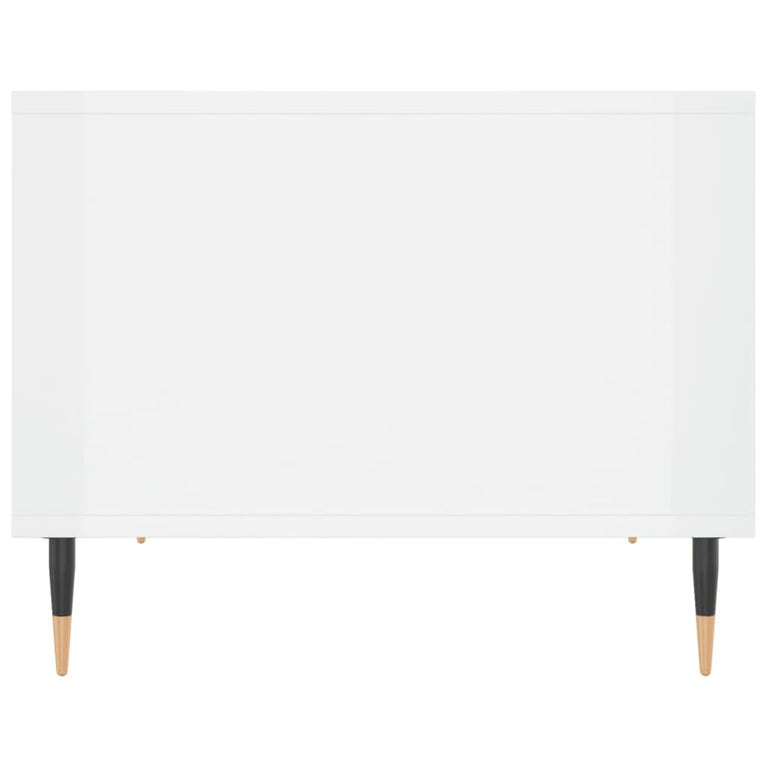 Salontafel 60x50x40 cm bewerkt hout hoogglans wit MeubelReus