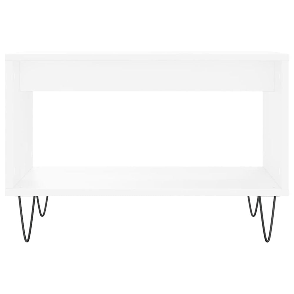 Salontafel 60x50x40 cm bewerkt hout wit MeubelReus