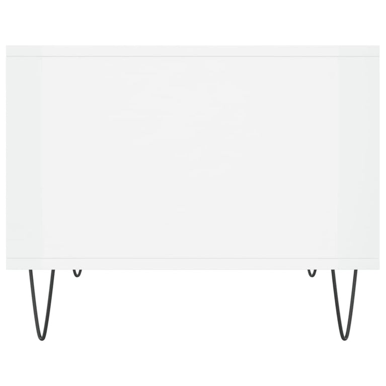 Salontafel 60x50x40 cm bewerkt hout hoogglans wit MeubelReus