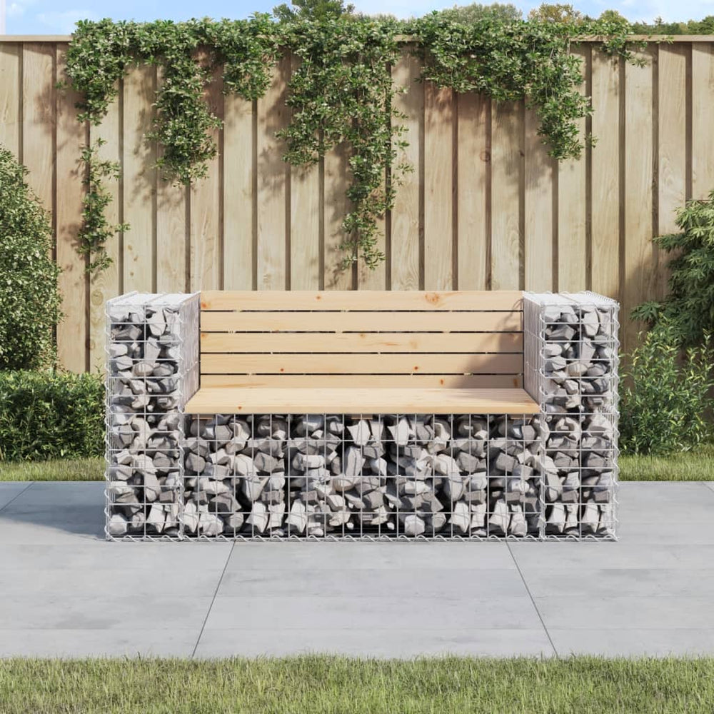 Tuinbank schanskorfontwerp 143x71x65,5 cm massief grenenhout MeubelReus