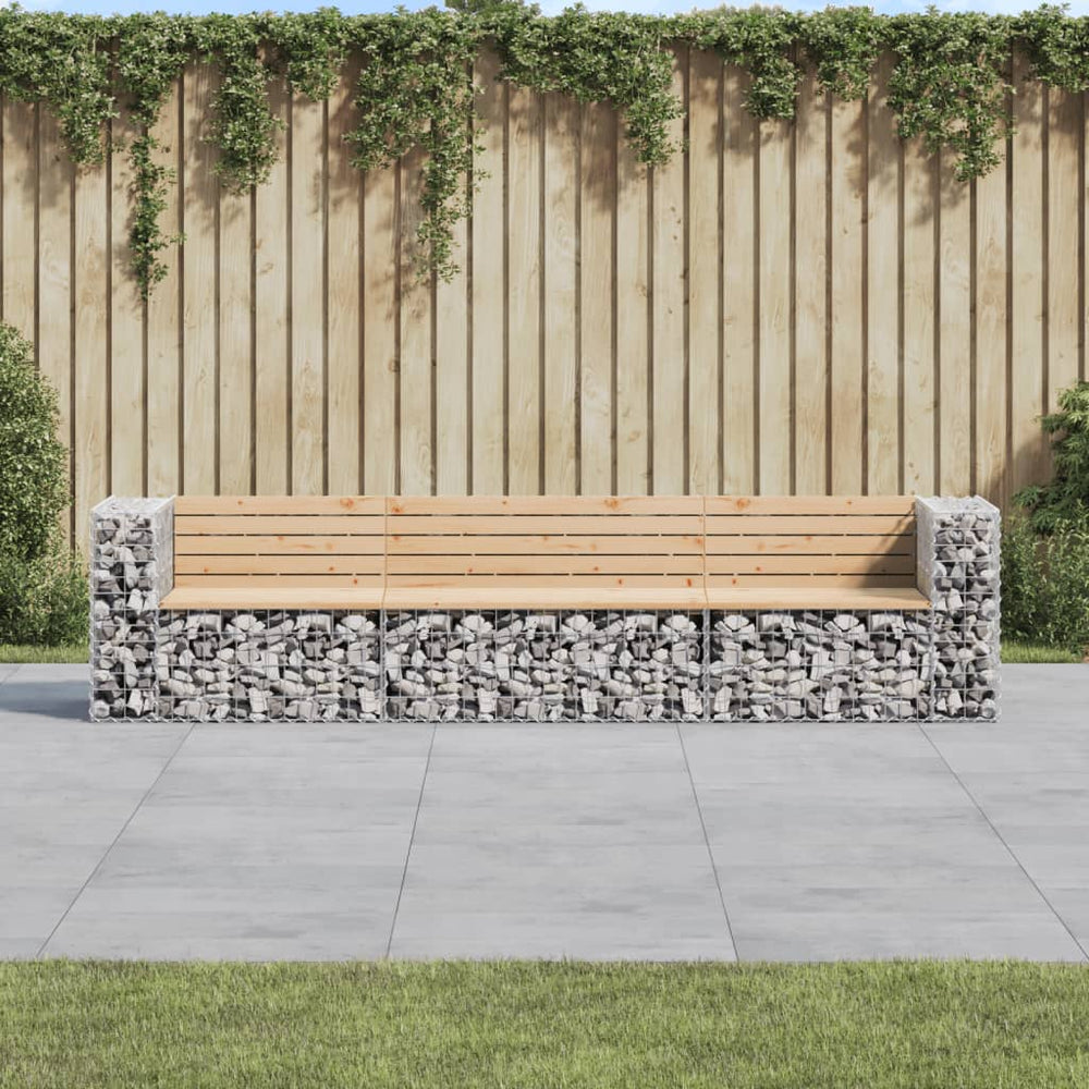 Tuinbank schanskorfontwerp 287x71x65,5 cm massief grenenhout MeubelReus