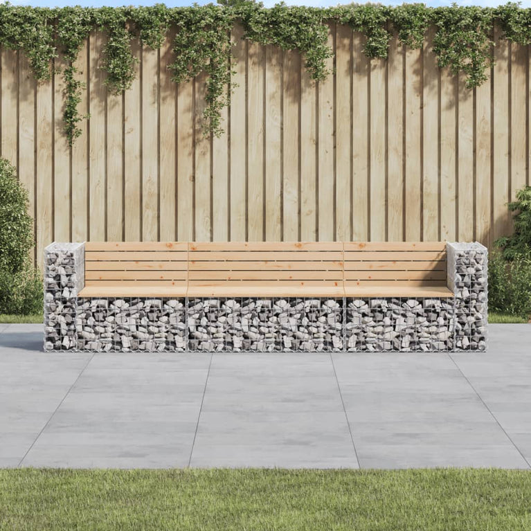 Tuinbank schanskorfontwerp 287x71x65,5 cm massief grenenhout MeubelReus