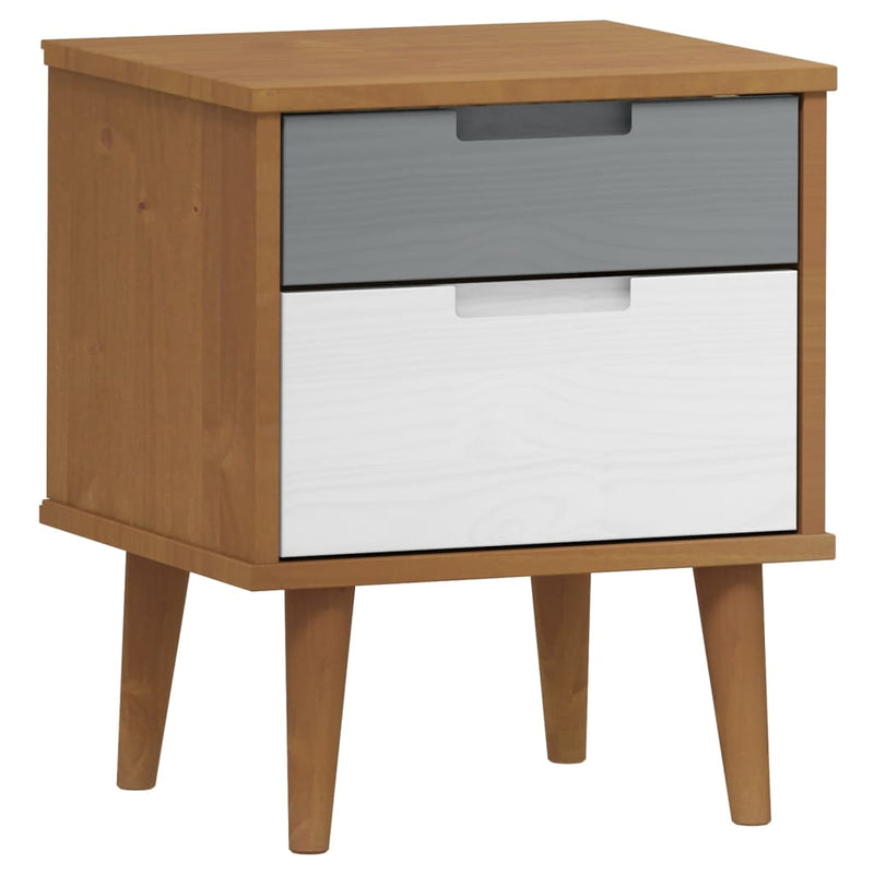 Nachtkastje MOLDE 40x35x48 cm massief grenenhout bruin MeubelReus