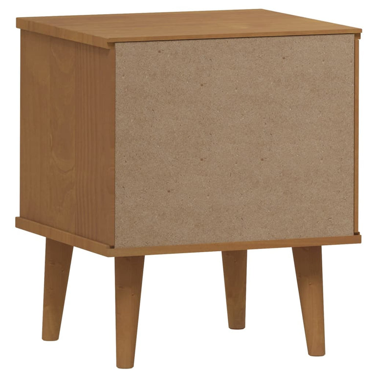 Nachtkastje MOLDE 40x35x48 cm massief grenenhout bruin MeubelReus
