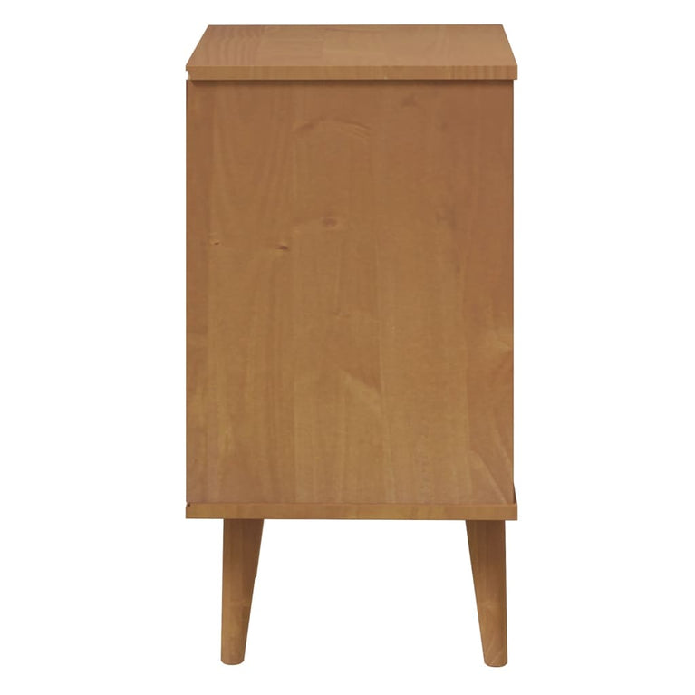 Nachtkastje MOLDE 40x35x65 cm massief grenenhout bruin MeubelReus